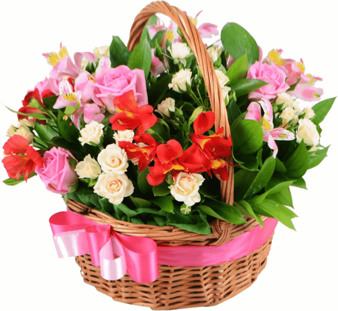 из розовых и кремовых роз Букет «Песнь весны»